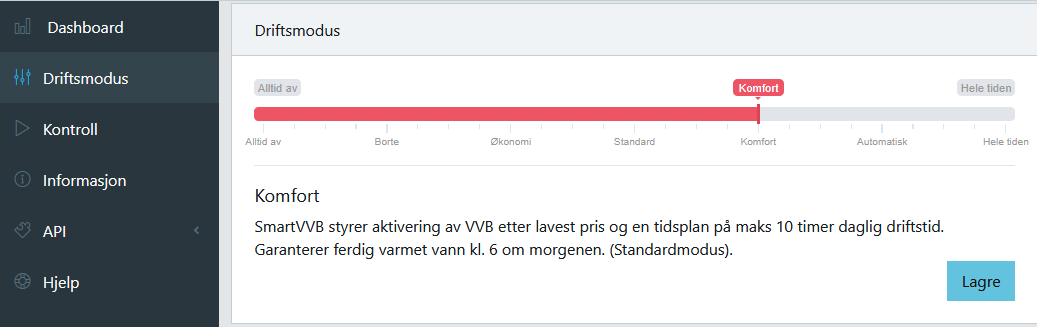 Modus komfort SmartVVB